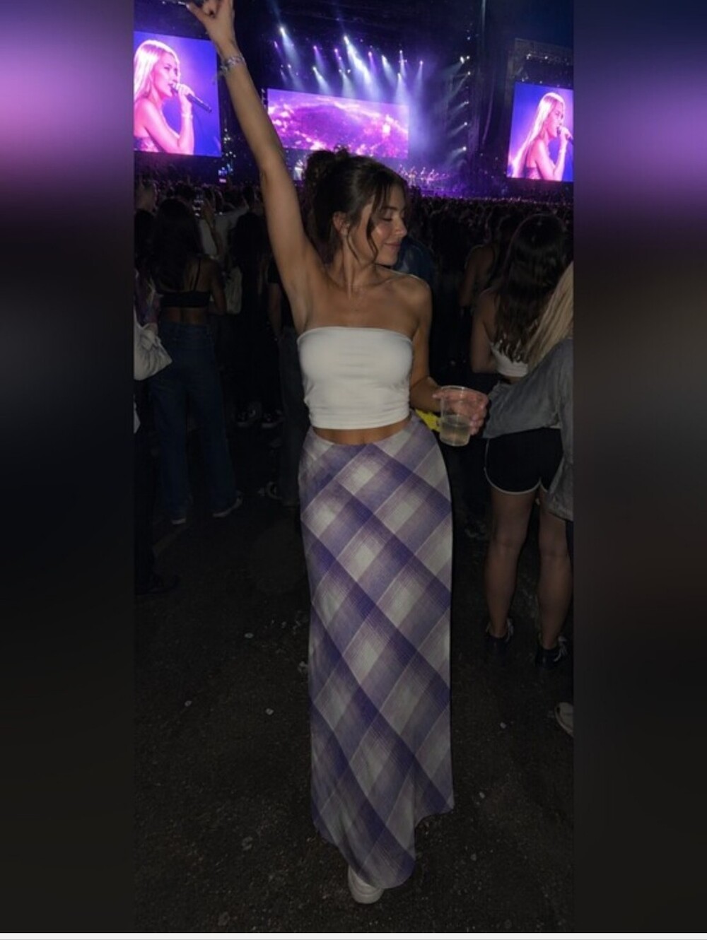 Urban Outfitters Lavender Plaid Maxi Skirt